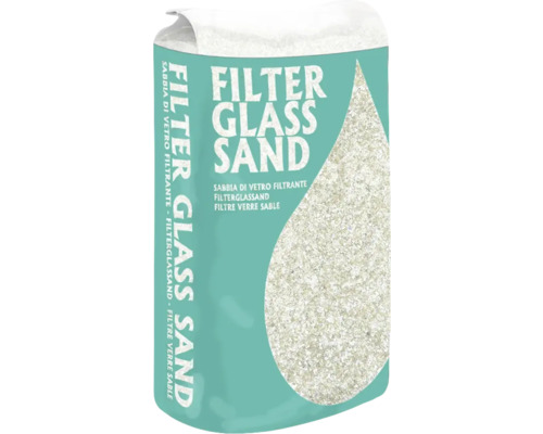 Filterglas Filtersand Glassand 0,5 - 1,25 mm 20 kg PE-Sack
