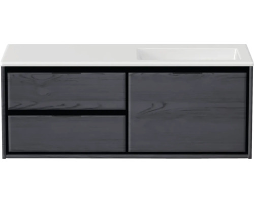 Waschtischunterschrank mit Schubladen und Waschbecken