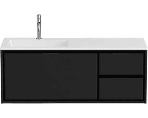 Waschtisch mit Waschtischunterschrank, Armatur und Schubladen