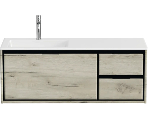 Waschtischunterschrank mit Waschbecken und Armatur