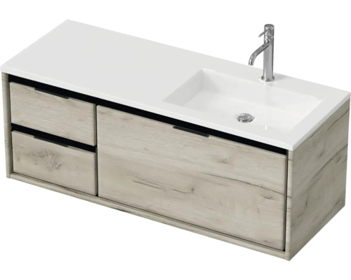 Waschtischkombination mit Waschbecken, Unterschrank und Schubladen