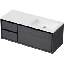 Waschbeckenunterschrank mit Schubladen und Aufsatzwaschbecken