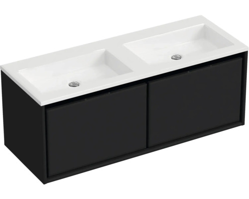 Waschtischunterschrank mit zwei Waschbecken