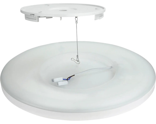 Weiße Deckenleuchte mit abnehmbarer Abdeckung und Kabel