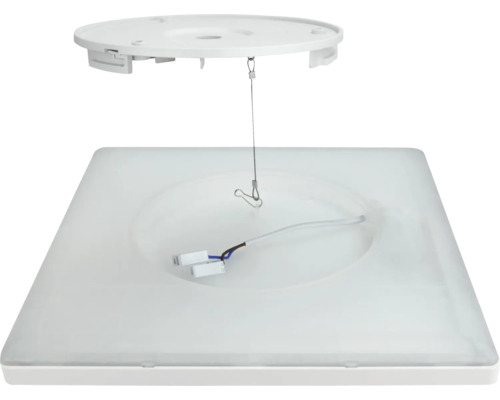 Quadratische Deckenleuchte zur Montage mit Zubehör