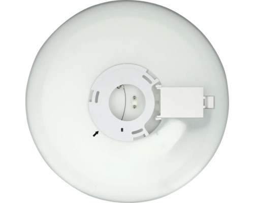 Rückseite einer LED-Deckenleuchte mit Befestigungselementen.