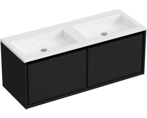 Waschtischunterschrank mit zwei Waschbecken