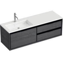 Waschtischunterschrank mit Waschbecken und zwei Schubladen
