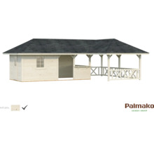 Gartenhaus Palmako Bianca 33,2 m² Set 1 inkl. seitl. Anbau 876 x 588 cm natur-thumb-2 Gartenhaus Palmako Bianca 33,2 m² Set 1 inkl. seitl. Anbau 876 x 588 cm natur-thumb-2