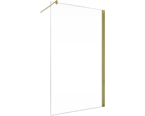 Duschwand aus Glas mit Befestigungsstange