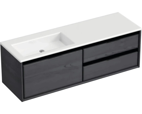 Waschtischunterschrank mit Waschbecken und Schubladen