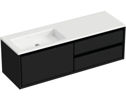 Waschtischunterschrank mit zwei Schubladen und Waschbecken