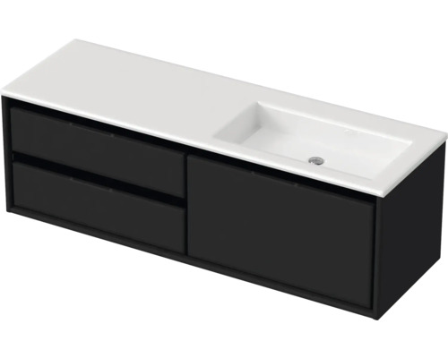 Waschtischunterschrank mit zwei Schubladen und einem Waschbecken