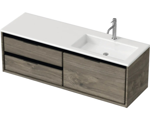 Waschtisch mit Unterschrank, Waschbecken, Armatur und Schubladen