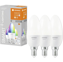 LEDVANCE Smart Plus Multicolor Leuchtmittel B 40 E14 im 3er-Pack
