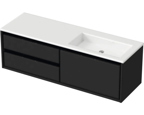 Waschtischunterschrank mit zwei Schubladen und einem Waschbecken