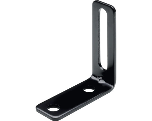 Winkel Verstellwinkel Hettich 55 x 55 x 2,5 mm stahl schwarz 25 Stück Winkelverbinder mit Langloch und zwei Bohrungen