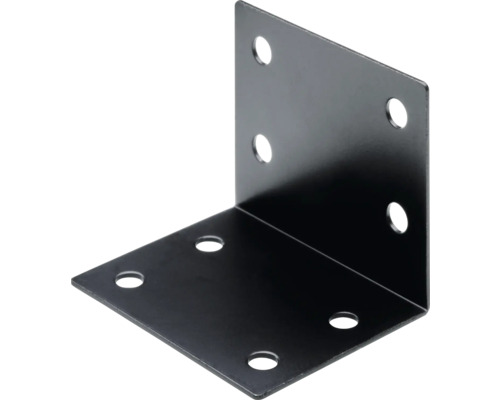 Verstellwinkel 32x32x40 mm schwarz matt 30 Stück Winkelverbinder mit Löchern