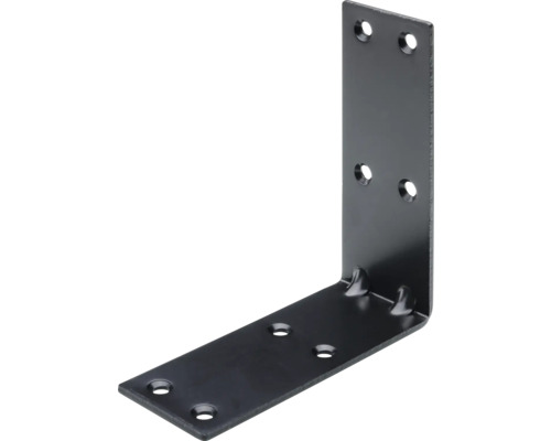 Verstellwinkel 80x80x30 mm schwarz matt 30 Stück Winkelverbinder mit Löchern aus Metall