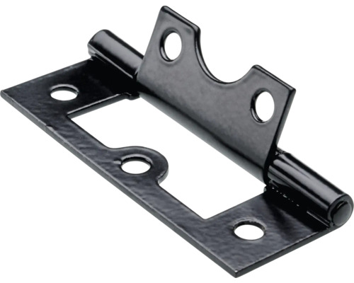 Lamellentürscharnier 60x25mm Stahl schwarz 25 Stück Einschließlich Türbandeinsatz