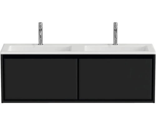 Waschtisch mit zwei Waschbecken und Unterschrank für das Badezimmer