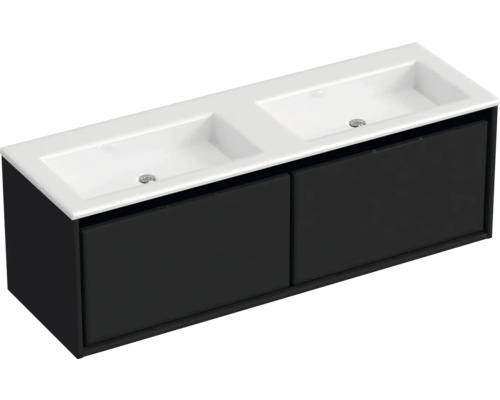 Waschtischunterschrank mit zwei Waschbecken