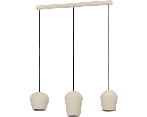 Dreiflammige Pendelleuchte mit Lampenschirmen