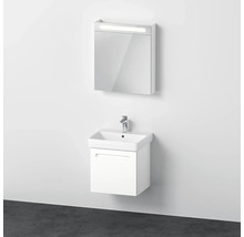 Badmöbel-Set Duravit No.1 55 60x200x45 cm Türanschlag rechts weiß mit Keramikwaschbecken LED-Spiegelschrank 1 Auszug und Innenschublade