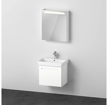 Badmöbel-Set Duravit No.1 60 60x200x45 cm Türanschlag rechts weiß mit Keramikwaschbecken LED-Spiegelschrank 1 Auszug und Innenschublade