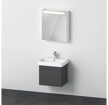 Badmöbel-Set Duravit No.1 60 60x200x45 cm Türanschlag rechts graphit mit Keramikwaschbecken LED-Spiegelschrank 1 Auszug und Innenschublade
