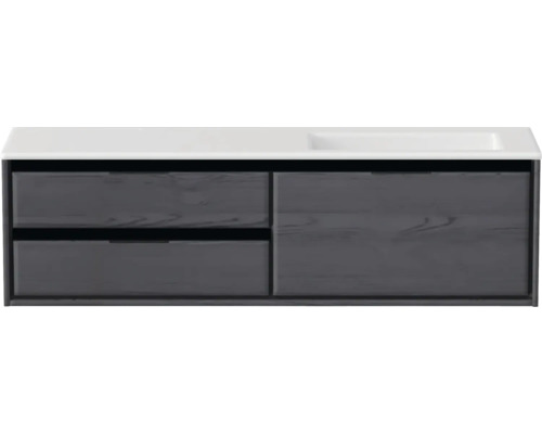 Waschtischunterschrank mit zwei Schubladen und Waschbecken