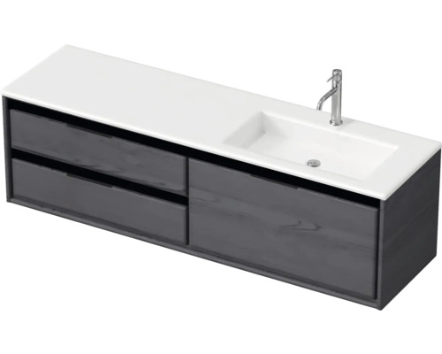 Waschtischunterschrank mit zwei Schubladen, Waschbecken und Armatur