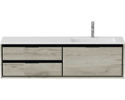 Waschtischunterschrank mit Waschbecken und Armatur