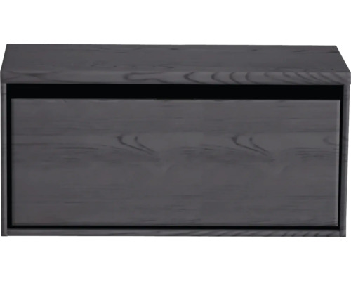 Waschbeckenunterschrank Sanox Loft 48,6x100,2x45 cm mit Waschtischplatte black oak