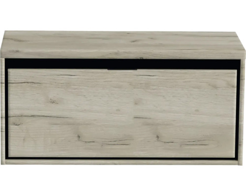 Waschbeckenunterschrank Sanox Loft 48,6x100,2x45 cm mit Waschtischplatte craft oak