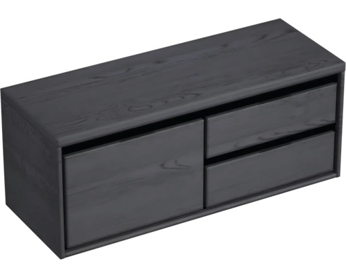 Hängender Waschtischunterschrank mit zwei Schubladen aus Holz