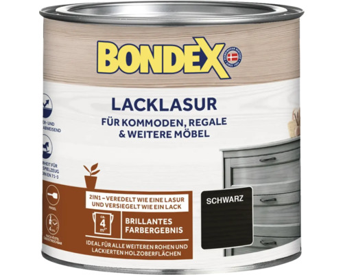 BONDEX Lasur schwarz 0,375 l