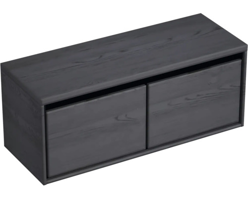 Waschbeckenunterschrank Sanox Loft 48,6x120,2x45 cm mit Waschtischplatte black oak