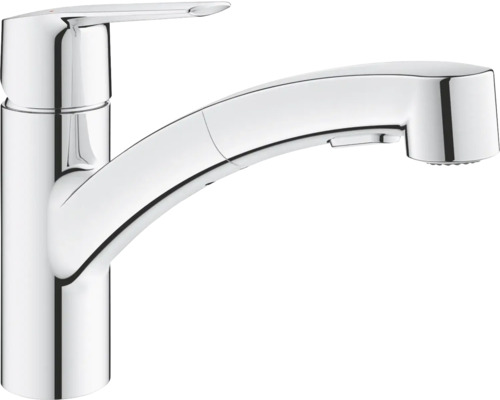 Küchenarmatur Grohe Quickfix Start 2021 30307001 mit Handbrause chrom glänzend Küchenarmatur mit Ausziehbrause