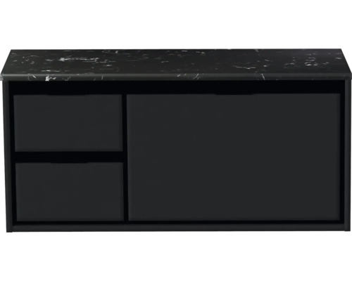 Waschtischunterschrank mit zwei Schubladen und einer Tür