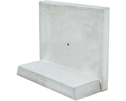 Winkelstütze Sichtbeton grau 100 x 8 x 55 cm Fußtiefe = 30 cm