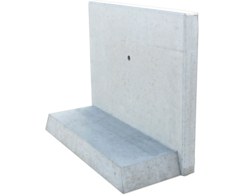 Winkelstütze Sichtbeton grau 100 cm x 8 cm x 80 cm Fußtiefe = 45 cm