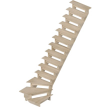 Holztreppe mit drehenden Stufen