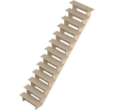 Holztreppe mit dreizehn Stufen