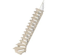 Holztreppe mit Geländer