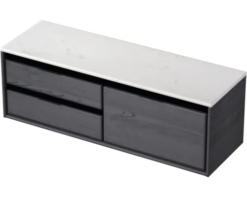 Waschtischunterschrank mit zwei Schubladen und einer Ablagefläche