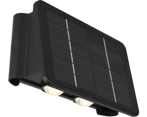 LED Solarleuchte Globo 0,6 W 1-flammig IP 54 schwarz ( 36496 )
