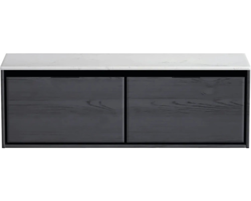 Waschtischunterschrank mit zwei Schubladen und einer Abdeckplatte