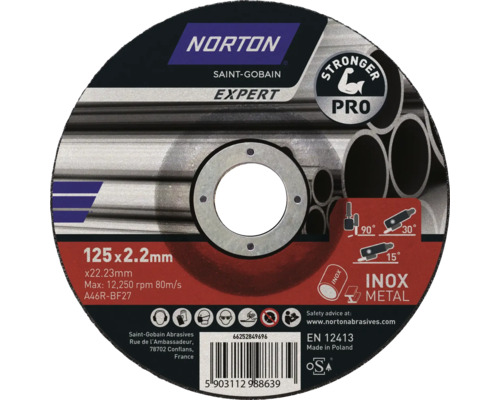 Norton Saint-Gobain Expert Trennscheibe 125 x 2,2 Millimeter für Metall