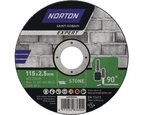 Norton Saint Gobain Expert Trennscheibe, 115 x 2,5 mm, Steintrennscheibe